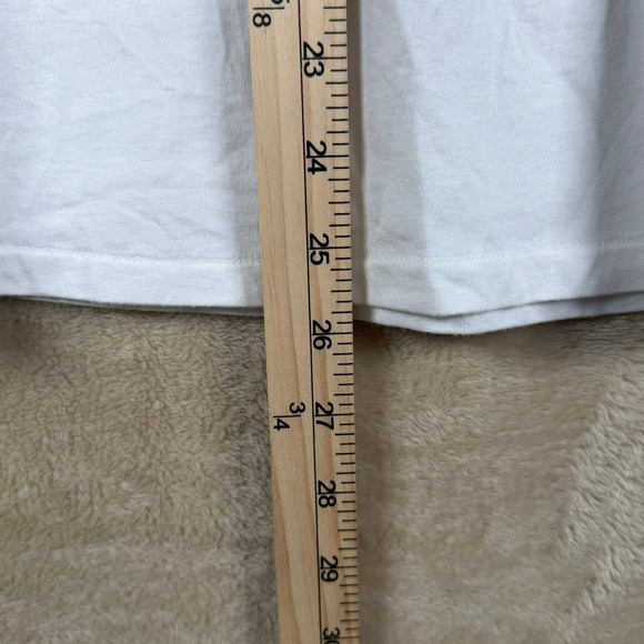 Boden‎ Women's White Floral Trim 3/4 Sleeve V Neck Top Casual Vibrant Size 16 - Picture 7 of 7